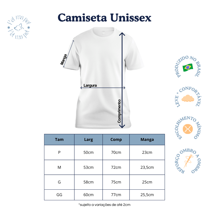 Camiseta Unissex - Bordado Foto Pet