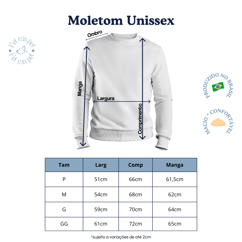 Moletom Unissex - Bordado Foto Pet