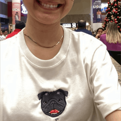 Camiseta Unissex - Bordado Foto Pet