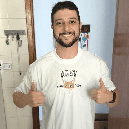 Camiseta Streetwear - Bordado Foto Pet