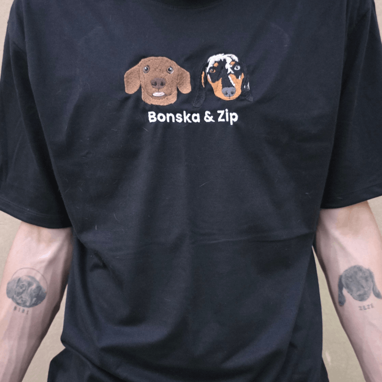 Camiseta Streetwear - Bordado Foto Pet