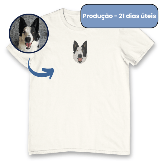 Camiseta Unissex - Bordado Foto Pet