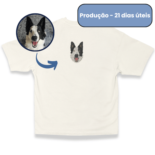 Camiseta Streetwear - Bordado Foto Pet