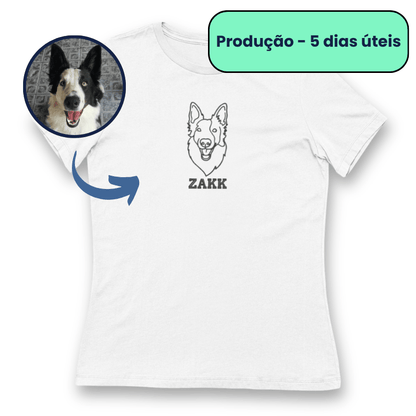 Babylook - Bordado Pet em Linhas