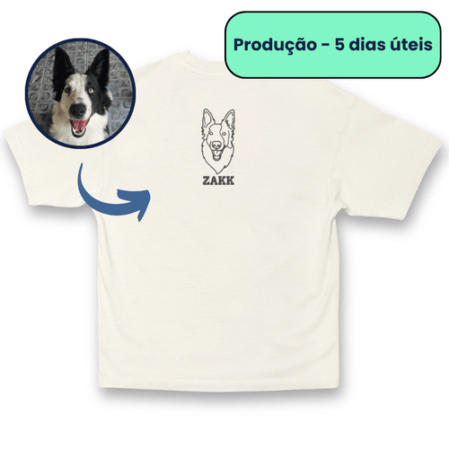 Camiseta Streetwear - Bordado Pet em Linhas