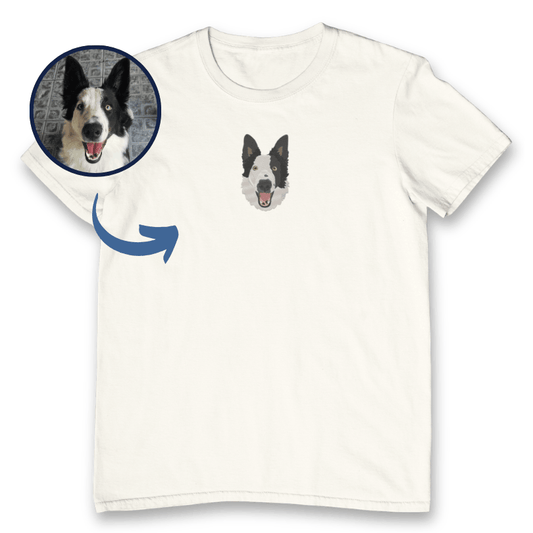 Camiseta Unissex - Bordado Foto Pet
