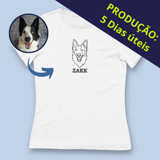 Babylook - Bordado Pet em Linhas