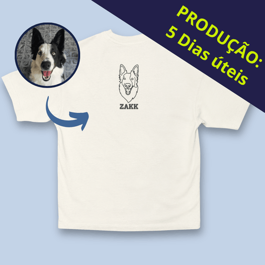 Camiseta Streetwear - Bordado Pet em Linhas