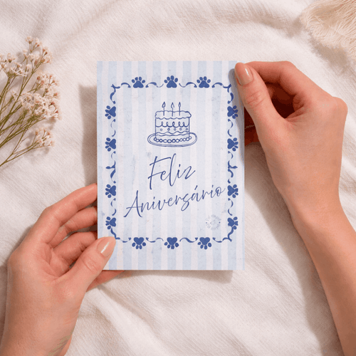 Cartão - Feliz Aniversário (em branco)